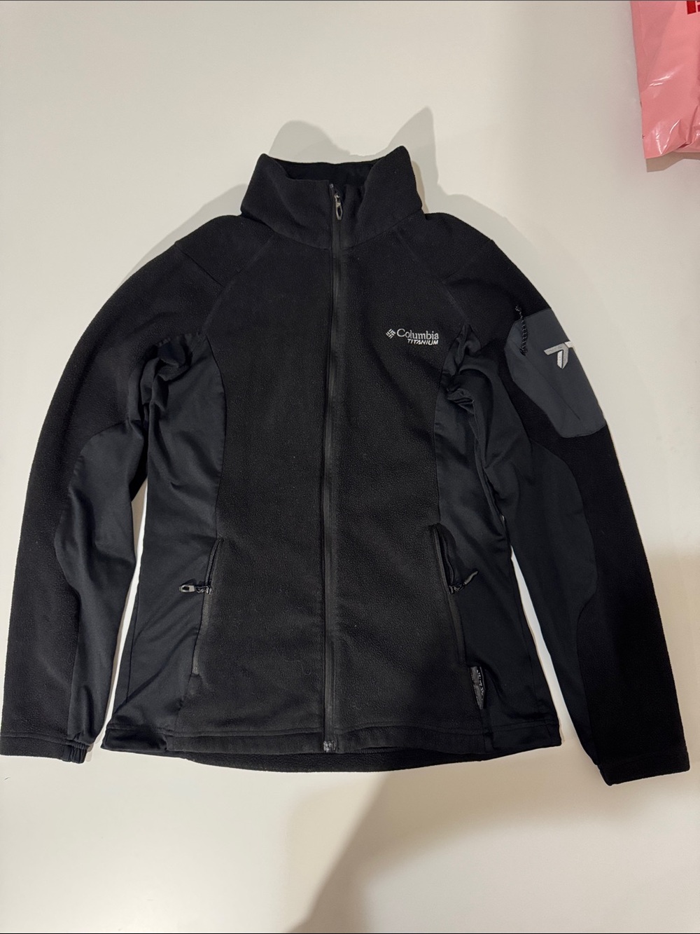Columbia Black Women's Full-Zip Fleece Utility Jacket